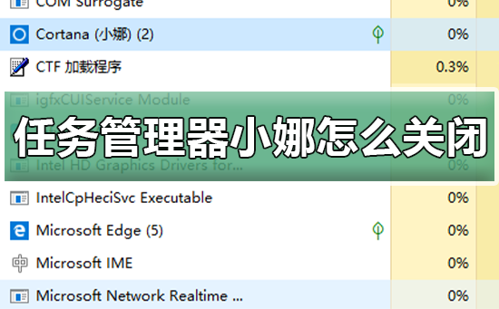 win10任务管理器里的小娜怎么关闭插图