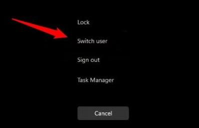 windows11切换用户登录的三种方法