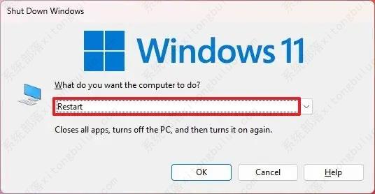 如何在 Windows 11 上重新启动计算机？