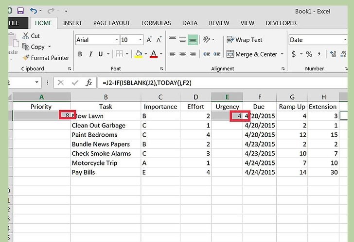 如何使用 Excel 管理事务优先级插图8