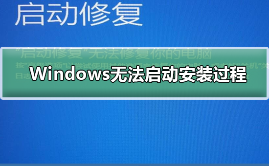 Windows无法启动安装过程插图