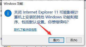 win10卸载ie浏览器教程插图4