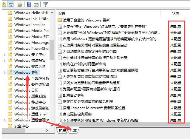 Win10系统提示你的组织设置了一些管理更新的策略解决方法插图2
