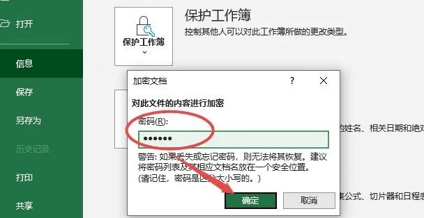 excel表格设置密码插图3