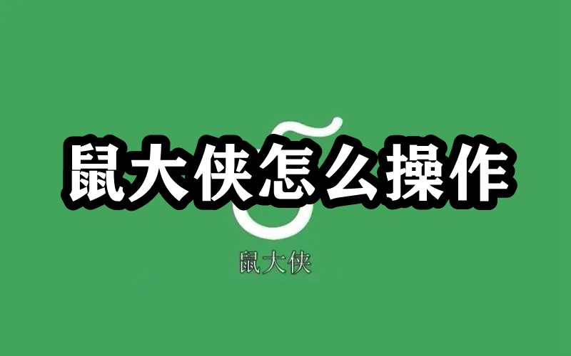 鼠大侠怎么操作插图