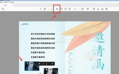Adobe Acrobat Reader DC如何选择对象？Adobe Acrobat Reader DC选择对象的方法截图