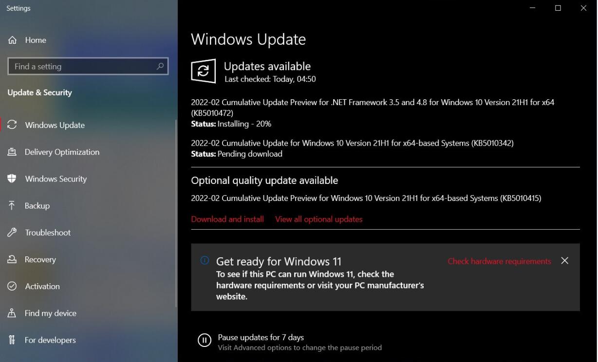 Win10 Build 19044.1566累计更新补丁KB5010415正式版发布(附更新内容大全)插图1