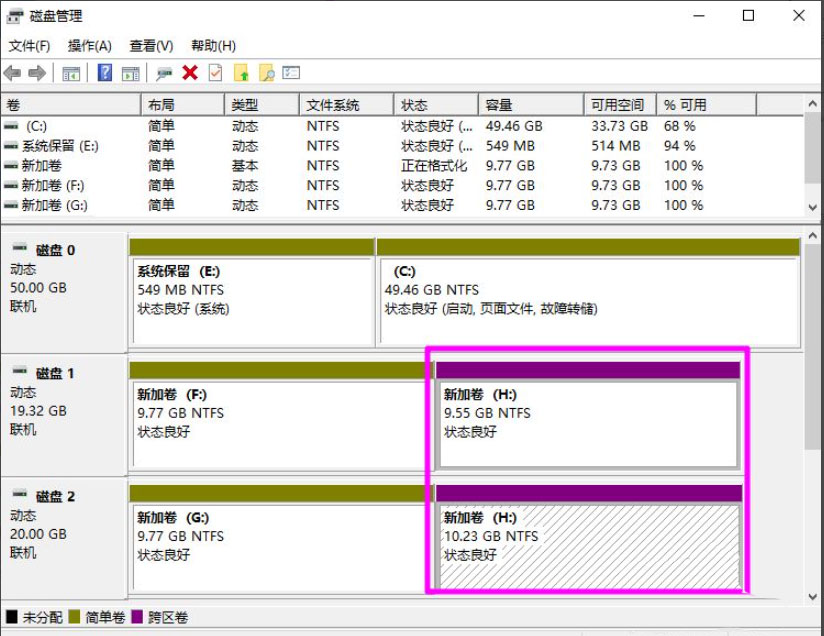 win10系统新建跨区卷是灰色怎么办  win10磁盘新建跨区卷的技巧插图8