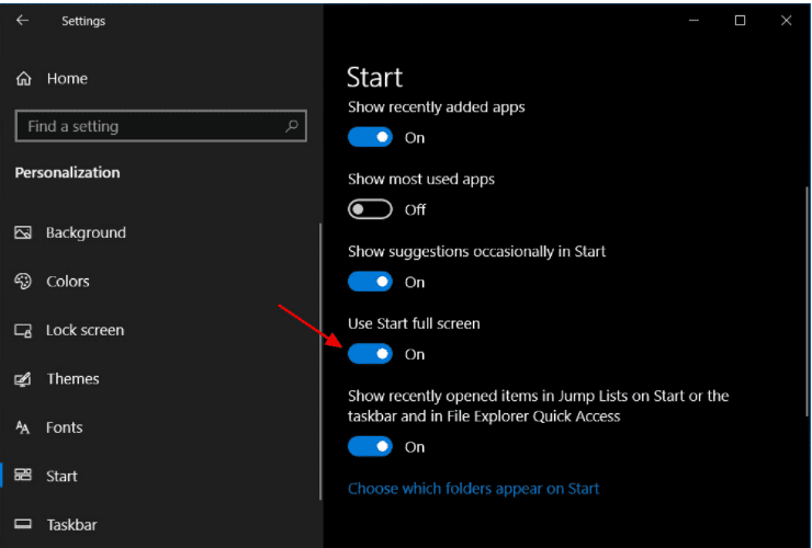 Win10如何设置开始菜单全屏显示 Win10设置开始菜单全屏显示方法插图1