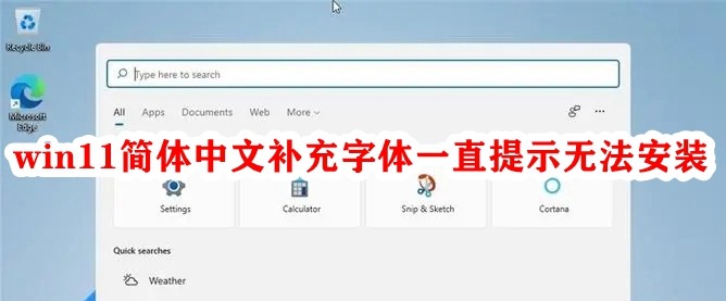 win11简体中文补充字体一直提示无法安装插图