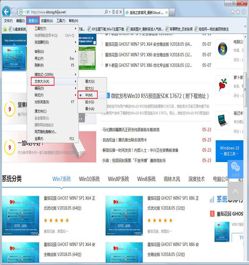 win7如何设置网页字体大小 win7系统调整网页字体大小的三种方法介绍插图2