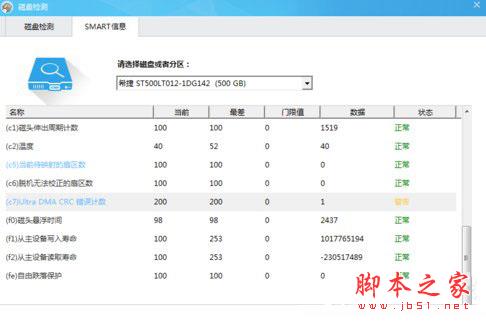 Win7检测硬盘提示ultra dma crc错误计数怎么办？Win7检测硬盘出现错误解决方法插图1