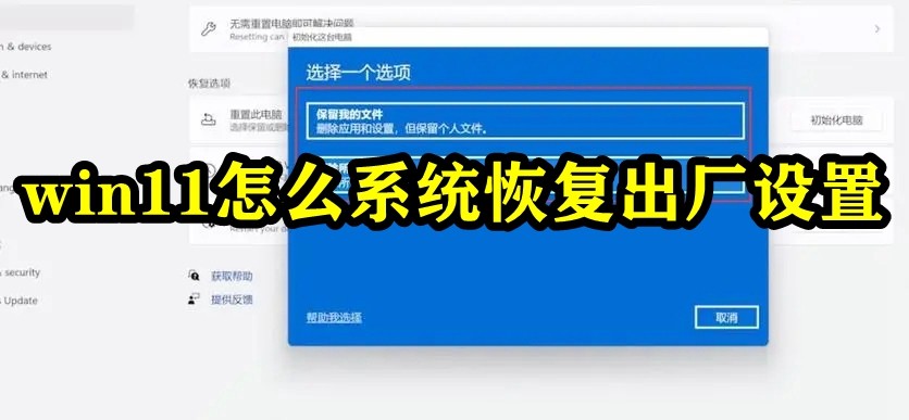 win11怎么系统恢复出厂设置插图