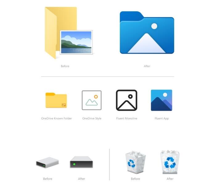 Win10 新增一批 “文件资源管理器”流畅设计图标插图2