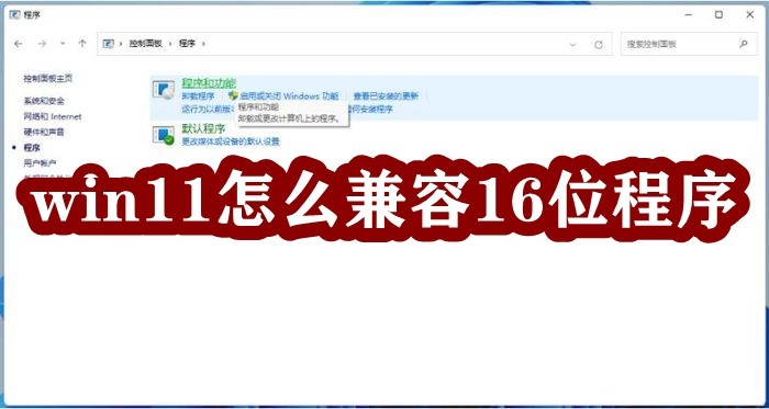 win11怎么兼容16位程序插图