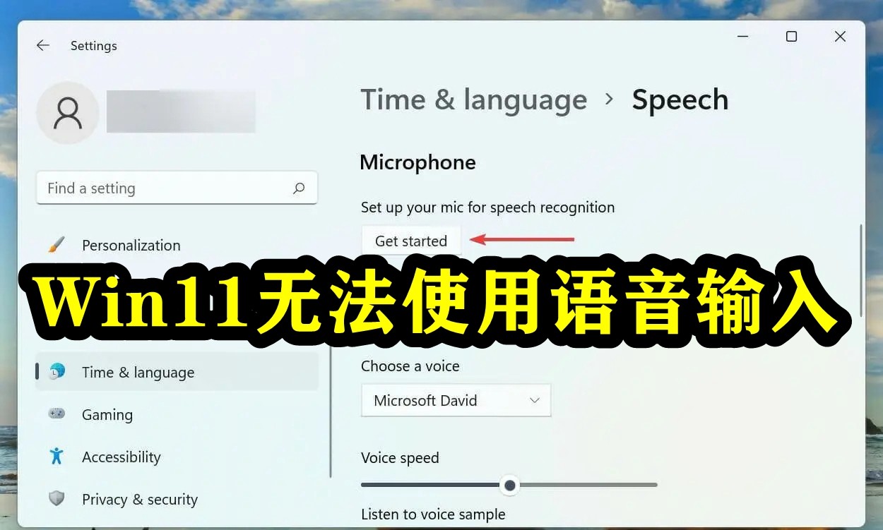 win11语音输入失灵怎么解决插图