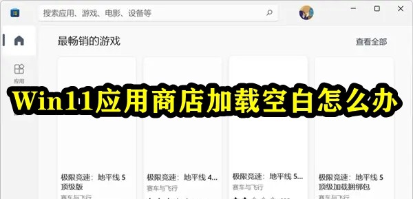 Win11应用商店加载空白怎么办插图