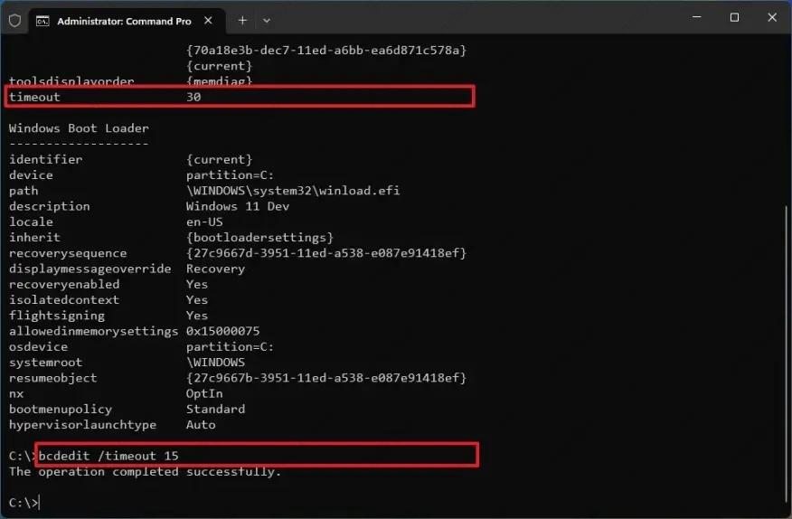 如何在 Windows 11、10 上更改启动菜单超时？