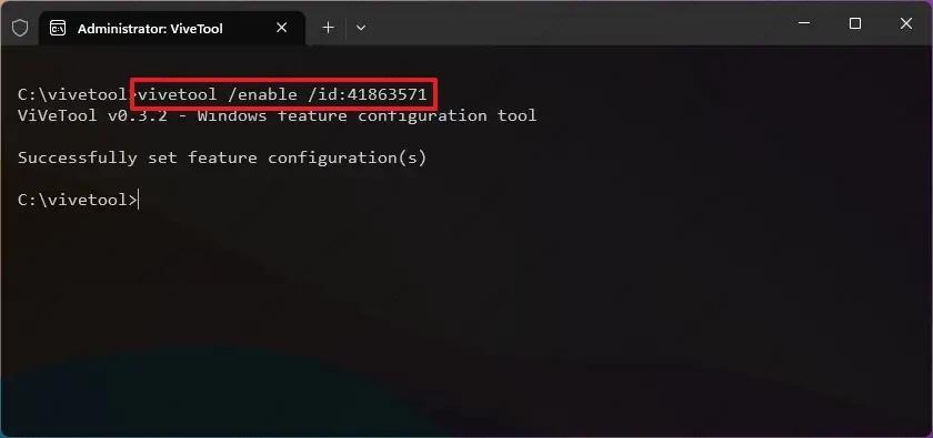 如何使用ViveTool在Windows 11上启用实验性隐藏功能？