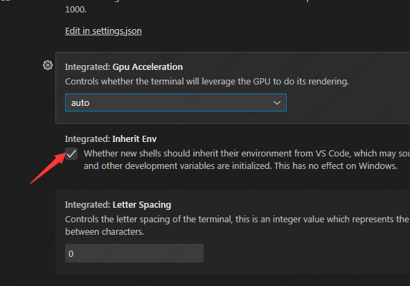 Vscode如何关闭集成内部it环境？