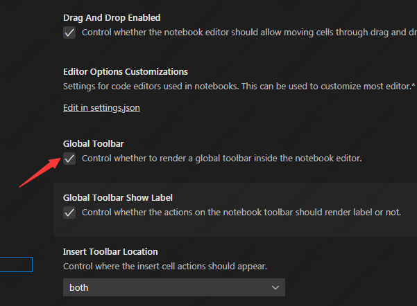 Vscode全局工具栏怎么设置？