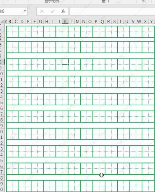 excel怎样制作田字格？如何在excel中制作田字格使用教程