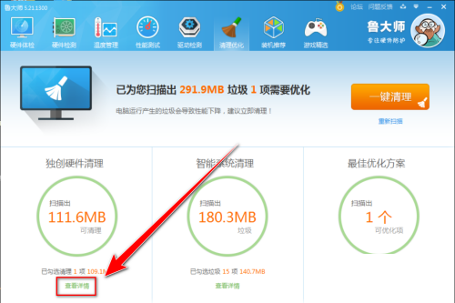 鲁大师如何清理物理内存