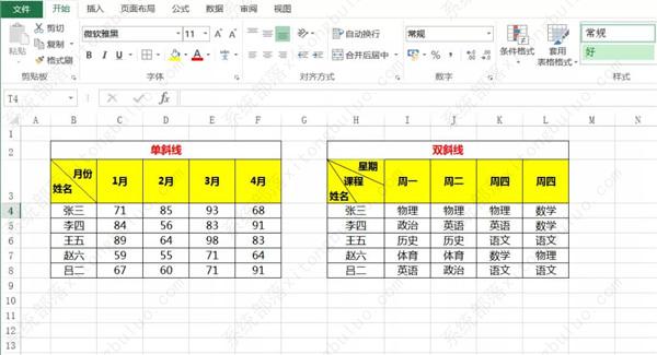 excel如何将单元格斜线划分？excel斜线划分单元格的方法