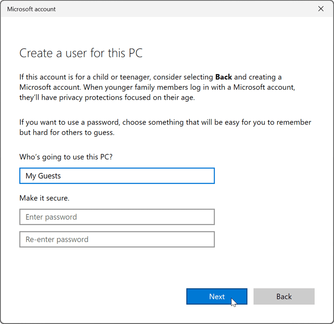 如何在Windows11上创建访客帐户？