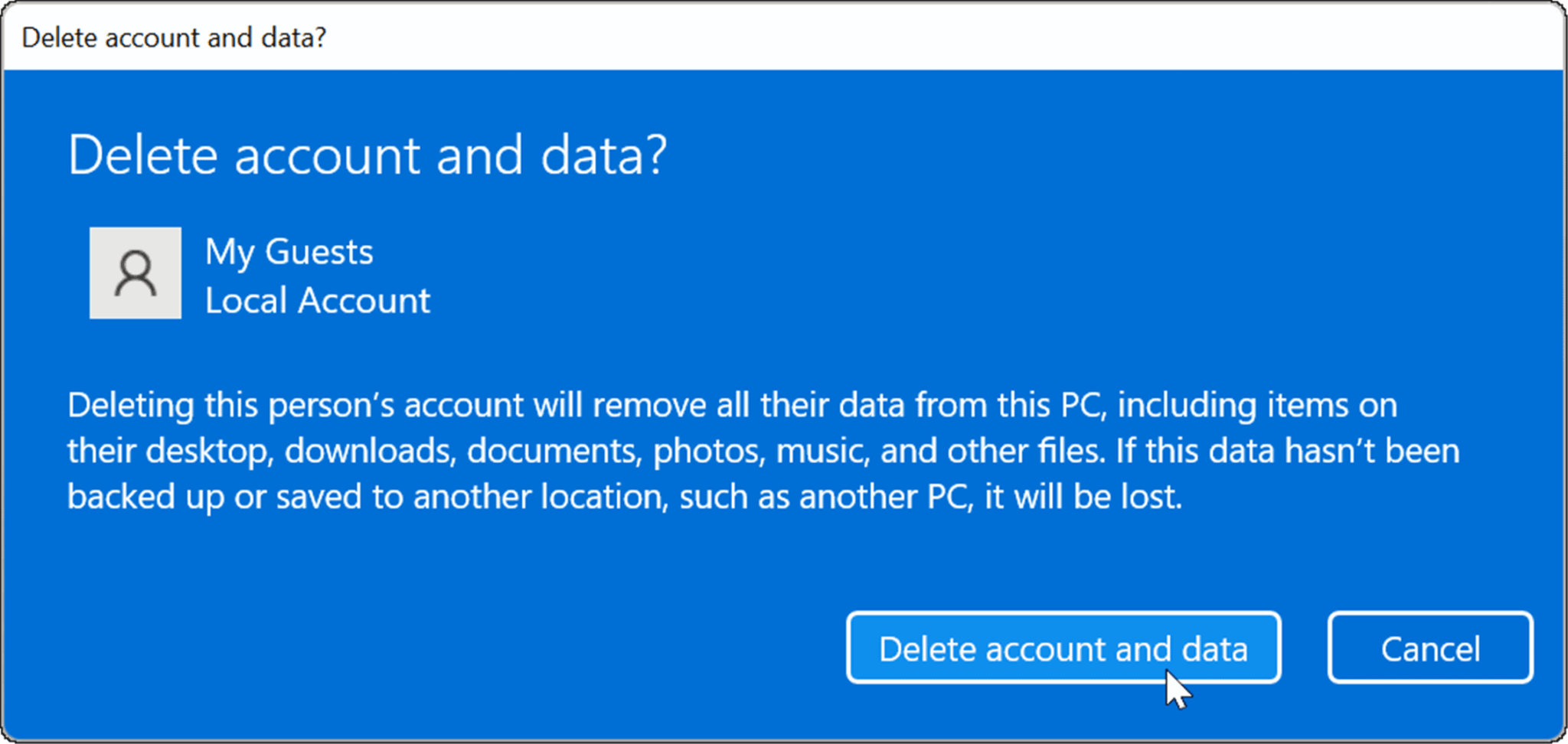 如何在Windows11上创建访客帐户？