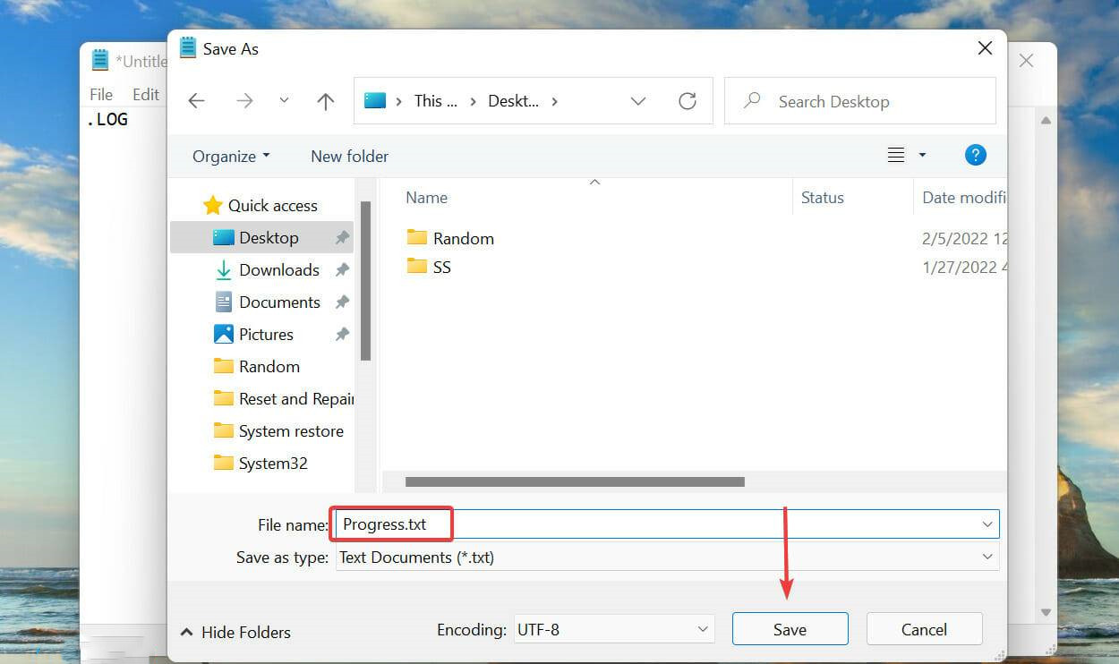 Win11如何创建自己的日志文件？