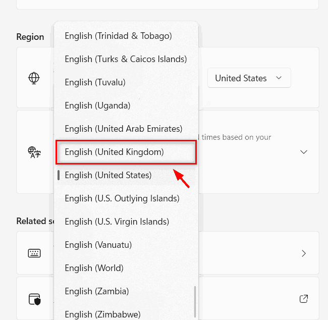 Win11如何更改区域格式？