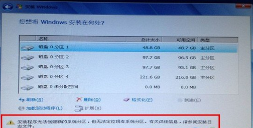 U盘装系统无法创建新分区的解决技巧