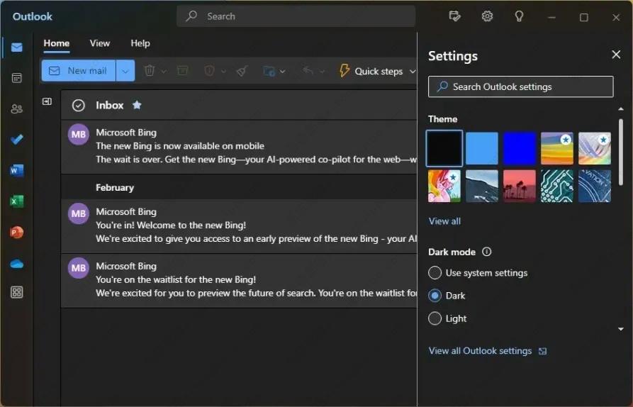 如何在Windows 11上更改新的Outlook应用程序主题？