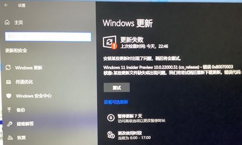 win11预览版更新失败解决方法插图