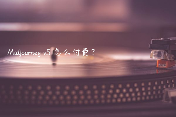 Midjourney v5 怎么付费？