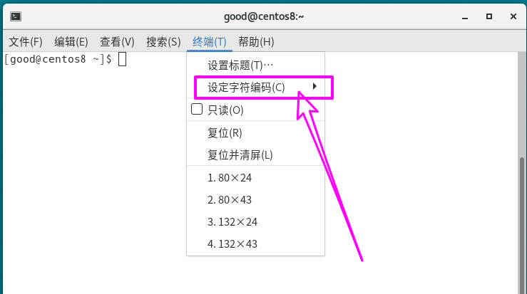 Centos8系统怎么设置为字符编码插图4