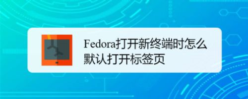 Fedora系统怎么设置打开新终端时默认打开新标签页插图