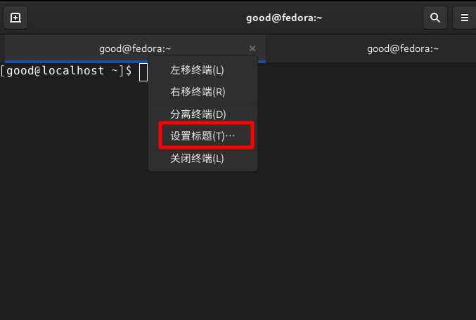 Fedora终端怎么设置标题  Fedora标签页功能的用法插图2