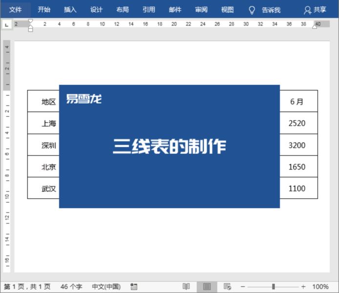 Word中如何制作“三线表”？Word制作三线表图文步骤插图10