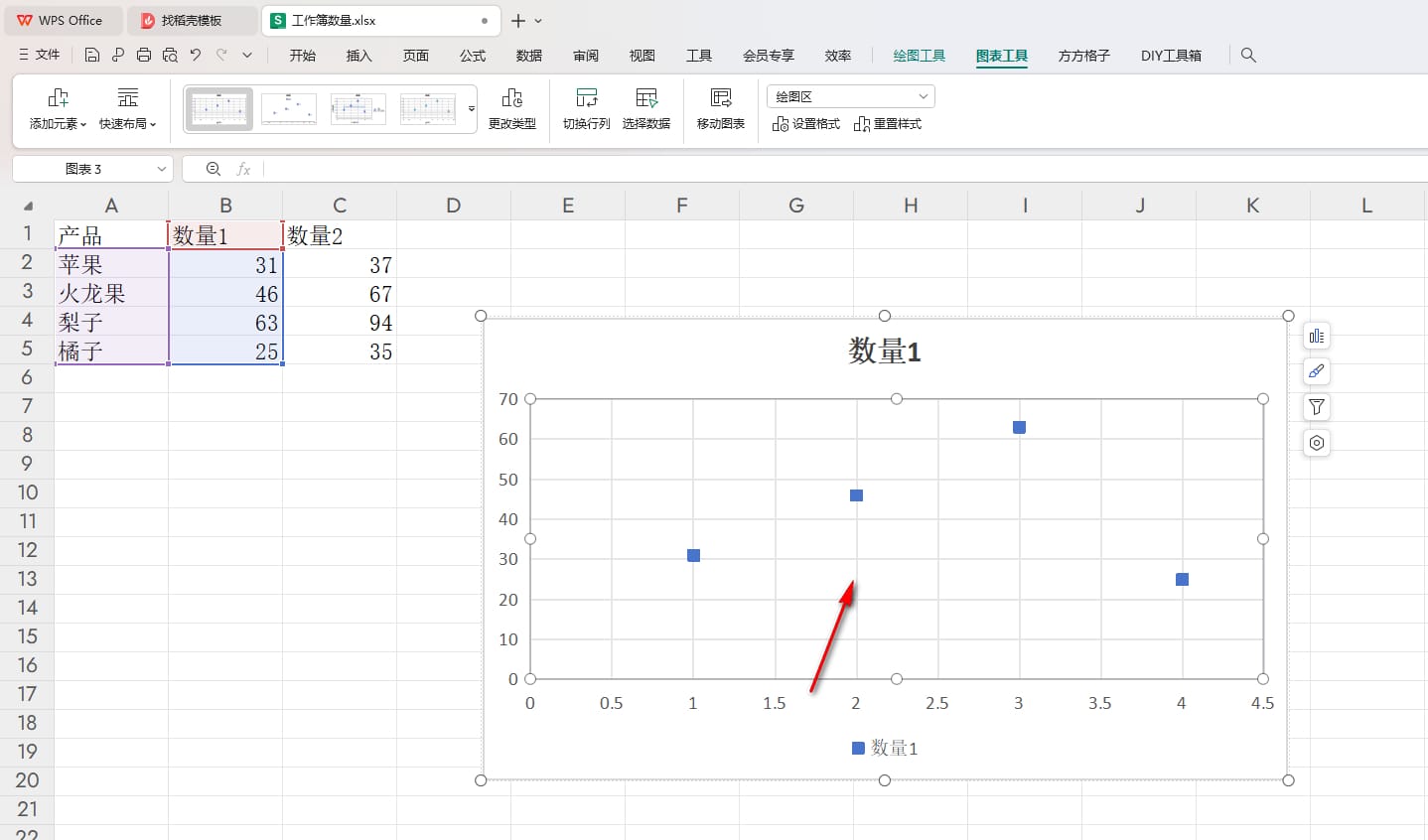 WPS表格如何制作矩形散点图 WPS表格制作矩形散点图方法插图4