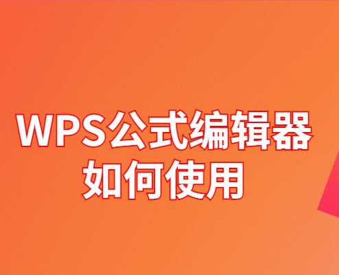 wps公式编辑器怎么用插图